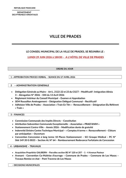 Posez vos questions au Conseil Municipal du 29 juin 2026