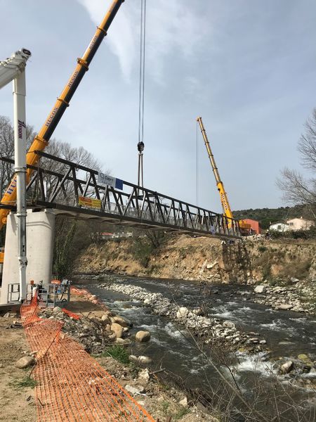 pose passerelle cote rive gauche